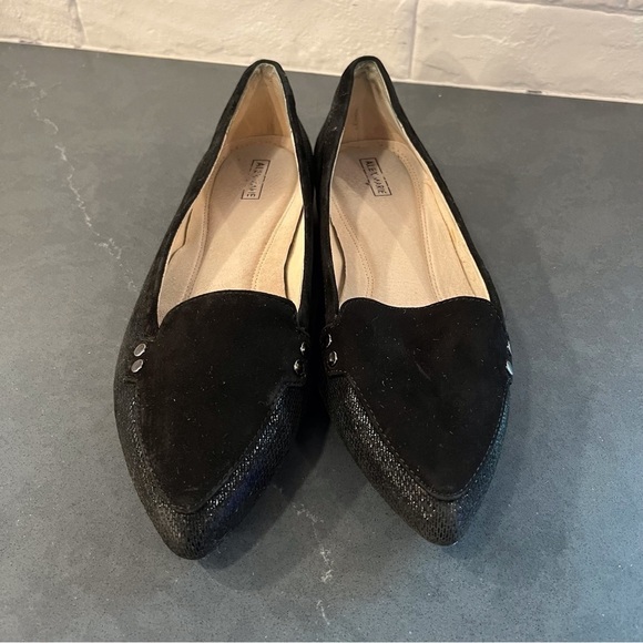 Alex Marie sz 6 Ryann black leather pointy toe ballet flats - Picture 3 of 15